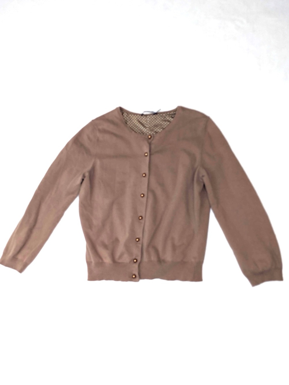 Light brown mini cropped cardigan size small